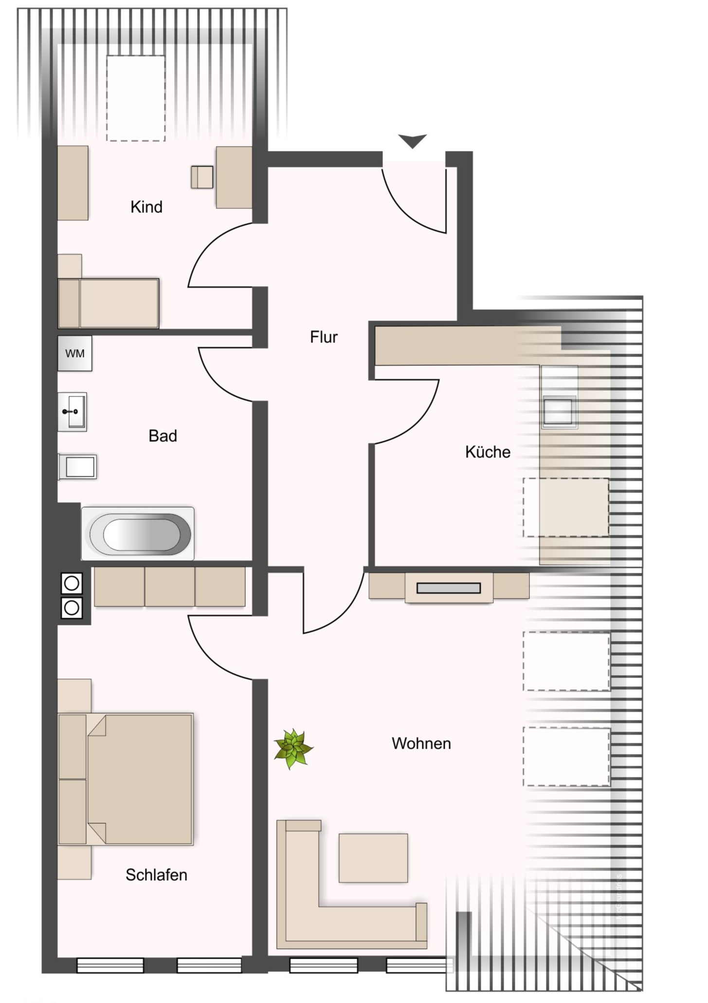 Wohnung 11: 3-R-WE; 80,00 m²