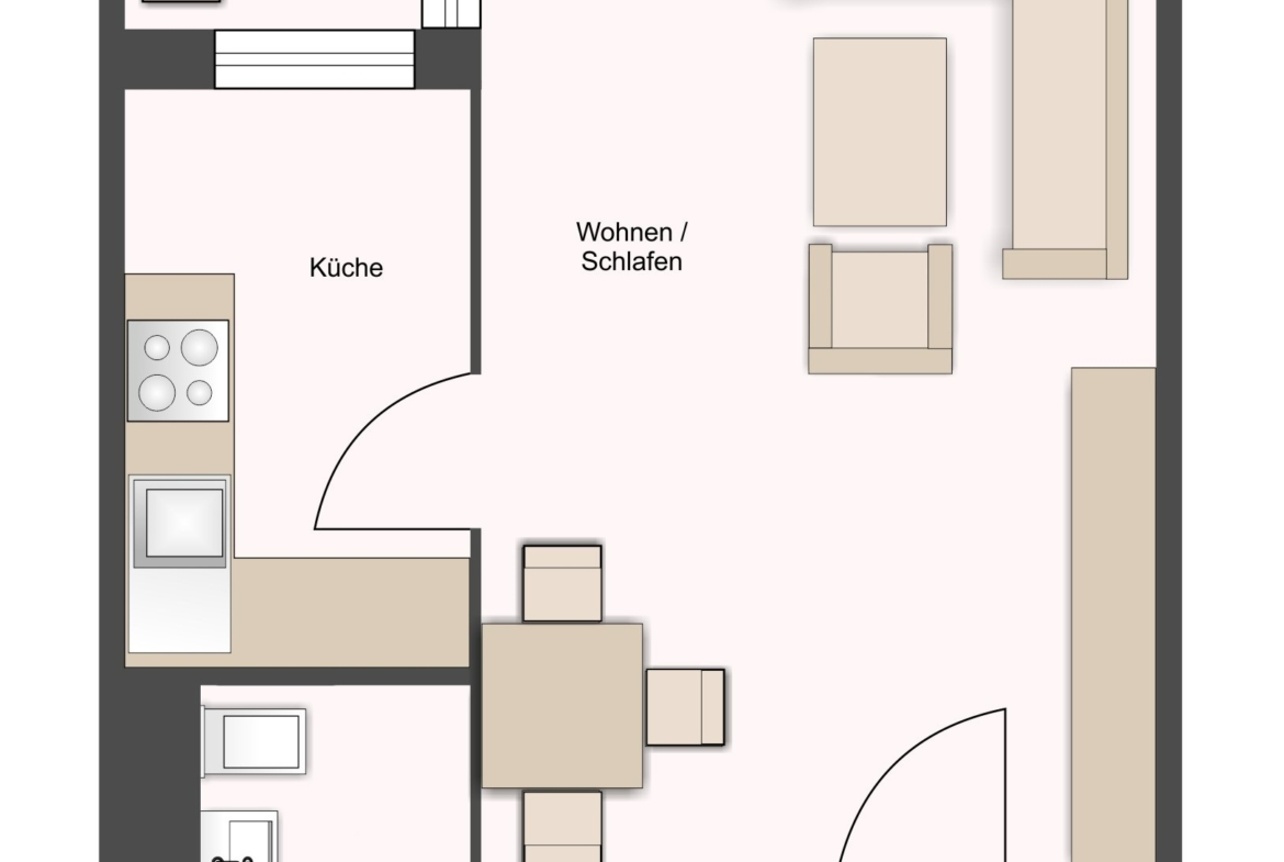 Wohnung 06: 1-R-WE; 36,90 m²