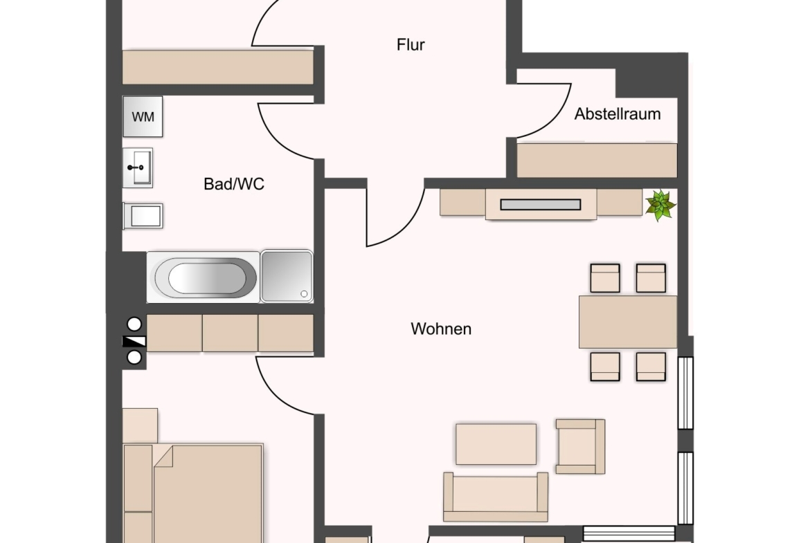 Wohnung 05: 2-R-WE; 85,10 m²