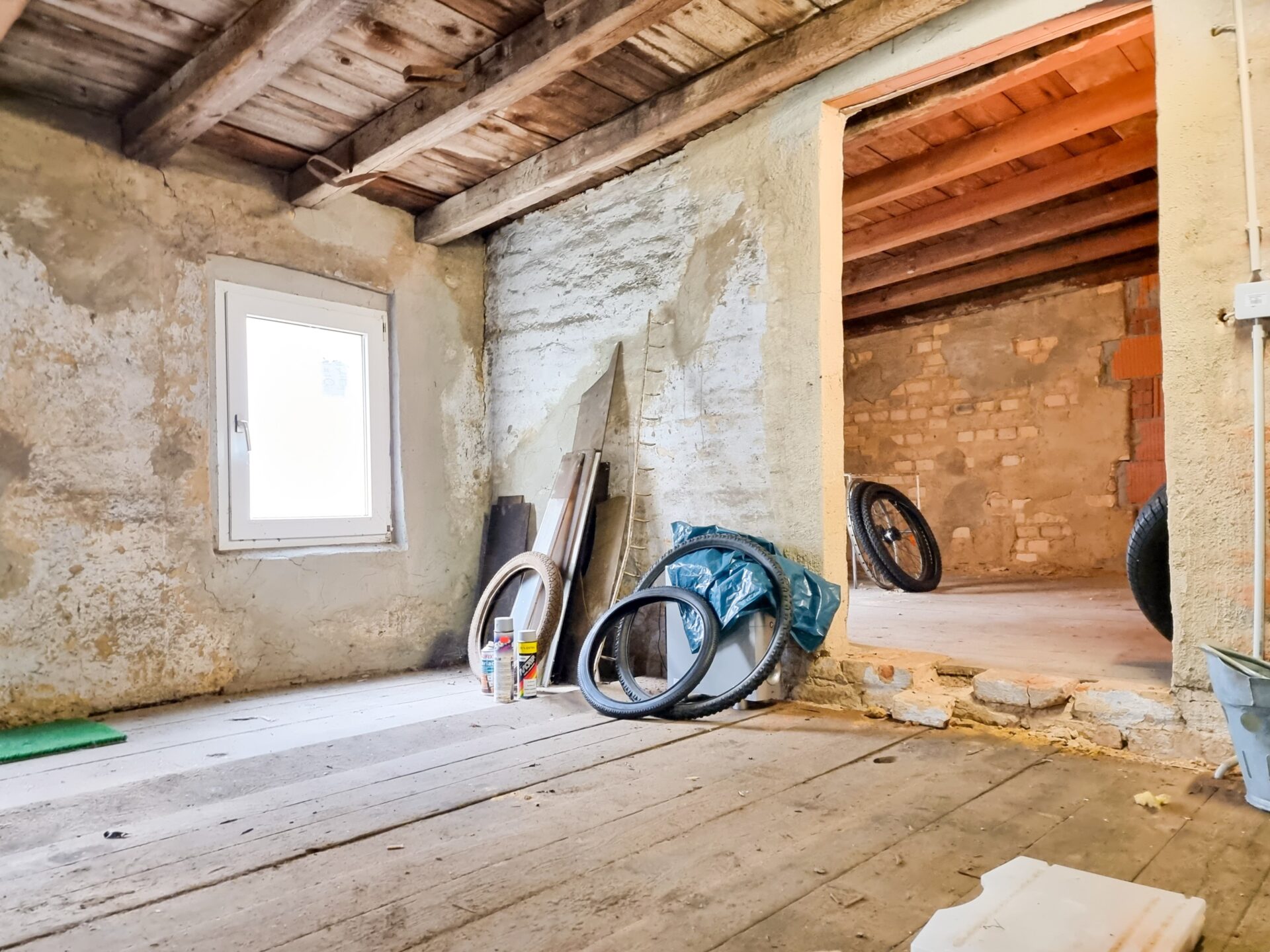 Blick in das künftige Schlafzimmer