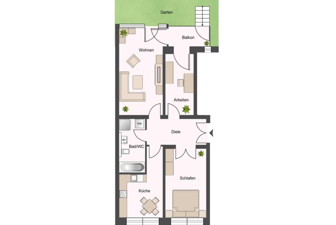 Grundriss - ca.  74 m² Wohnfläche