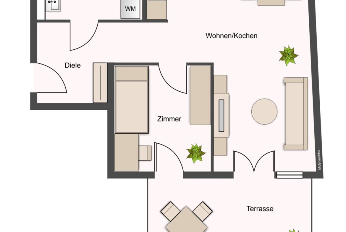 Grundriss - WE16 - 55 m²