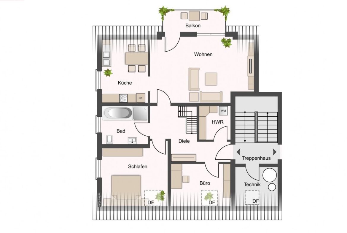 Grundriss Maisonette-Wohnung