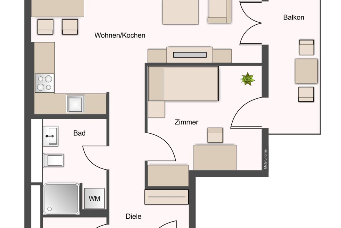 Grundriss - WE24 - 52 m²