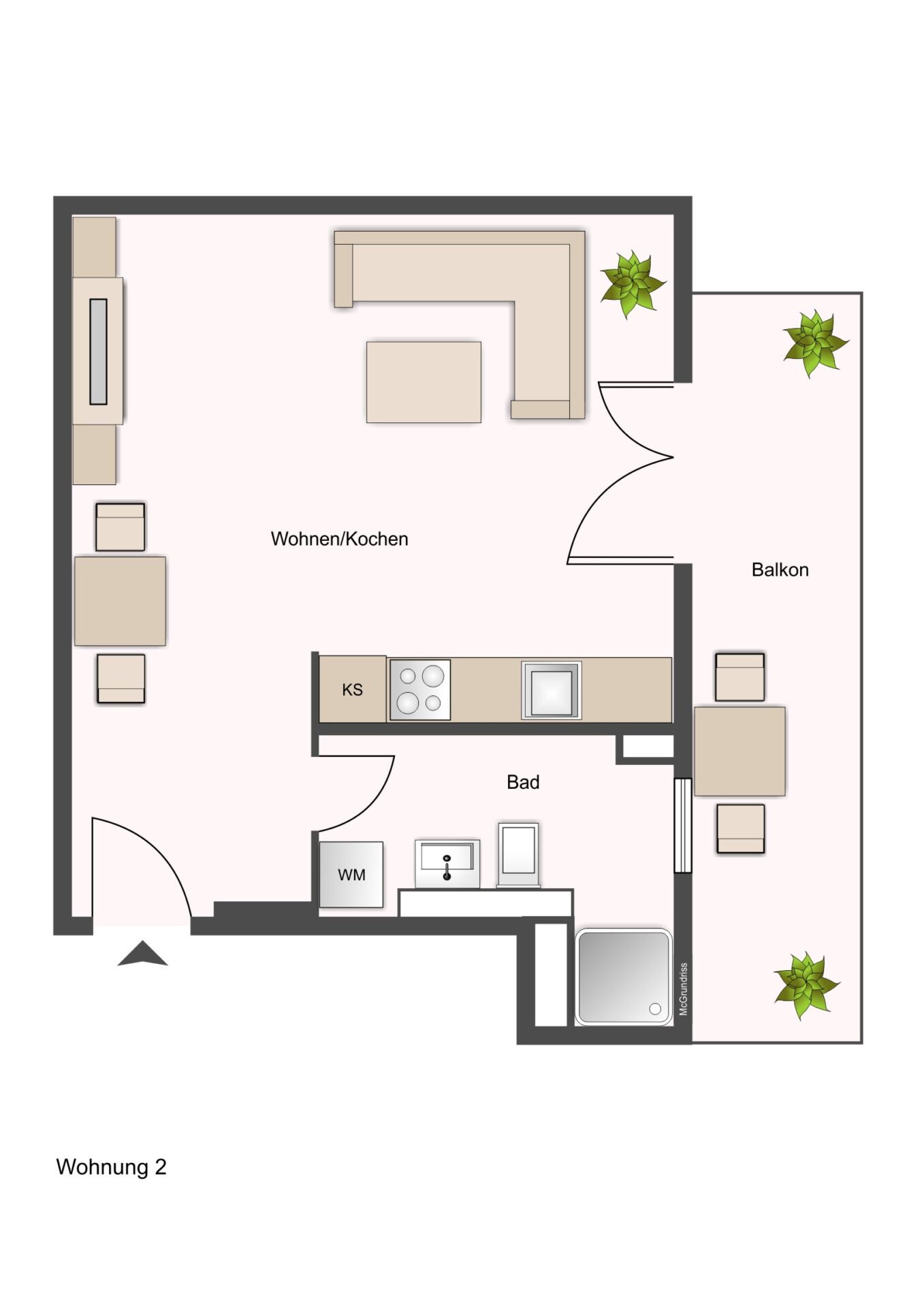 Grundriss - WE04 - 41,37 m²