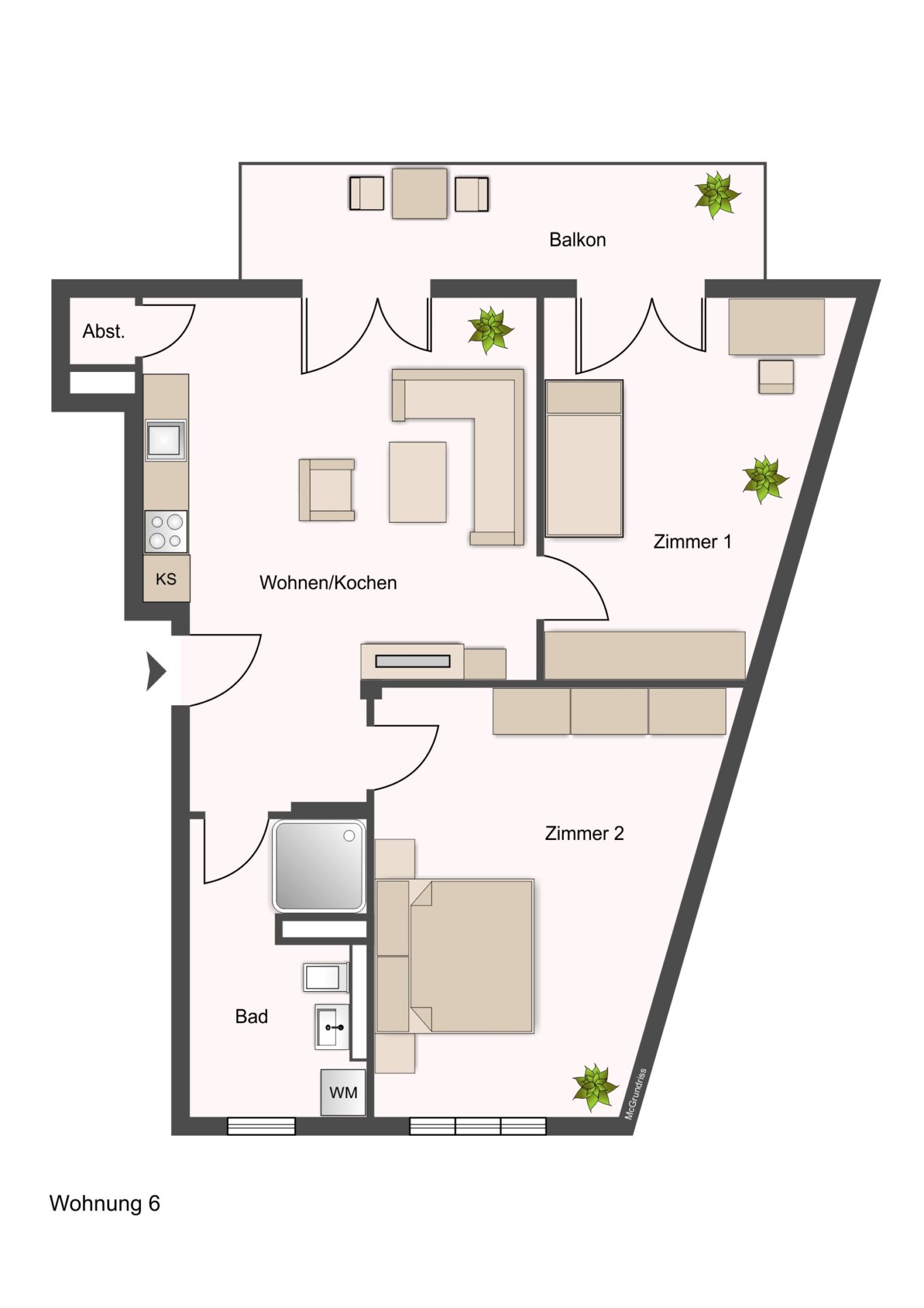 Grundriss - WE06 - 83,67 m²