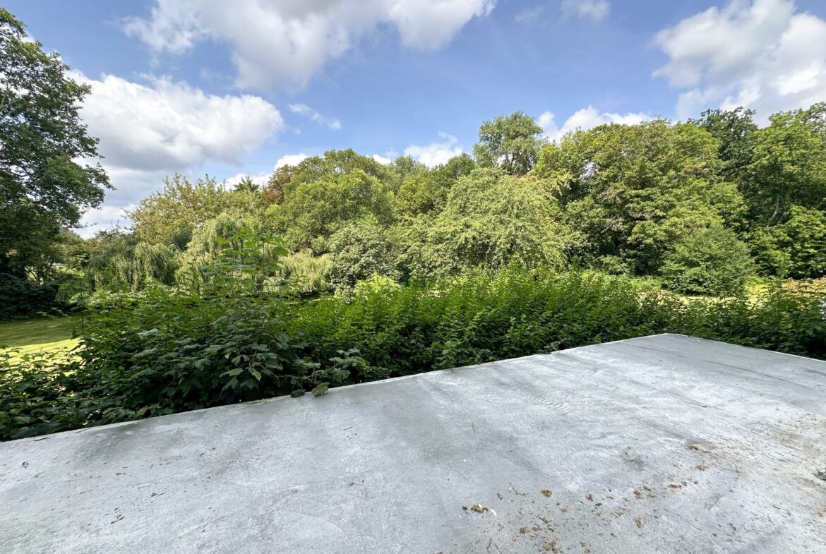 imposante Süd-Terrasse mit Blick auf das Grundstück