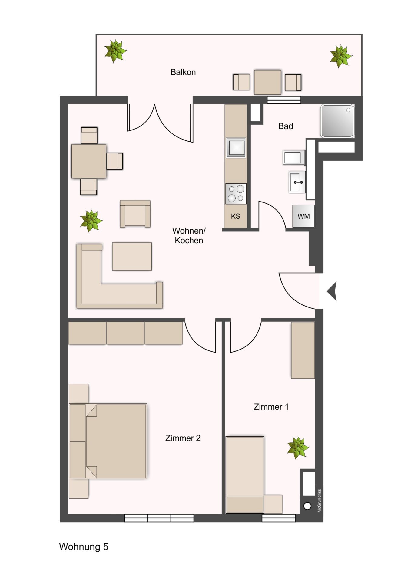 Grundriss - WE05 - 73,67 m²