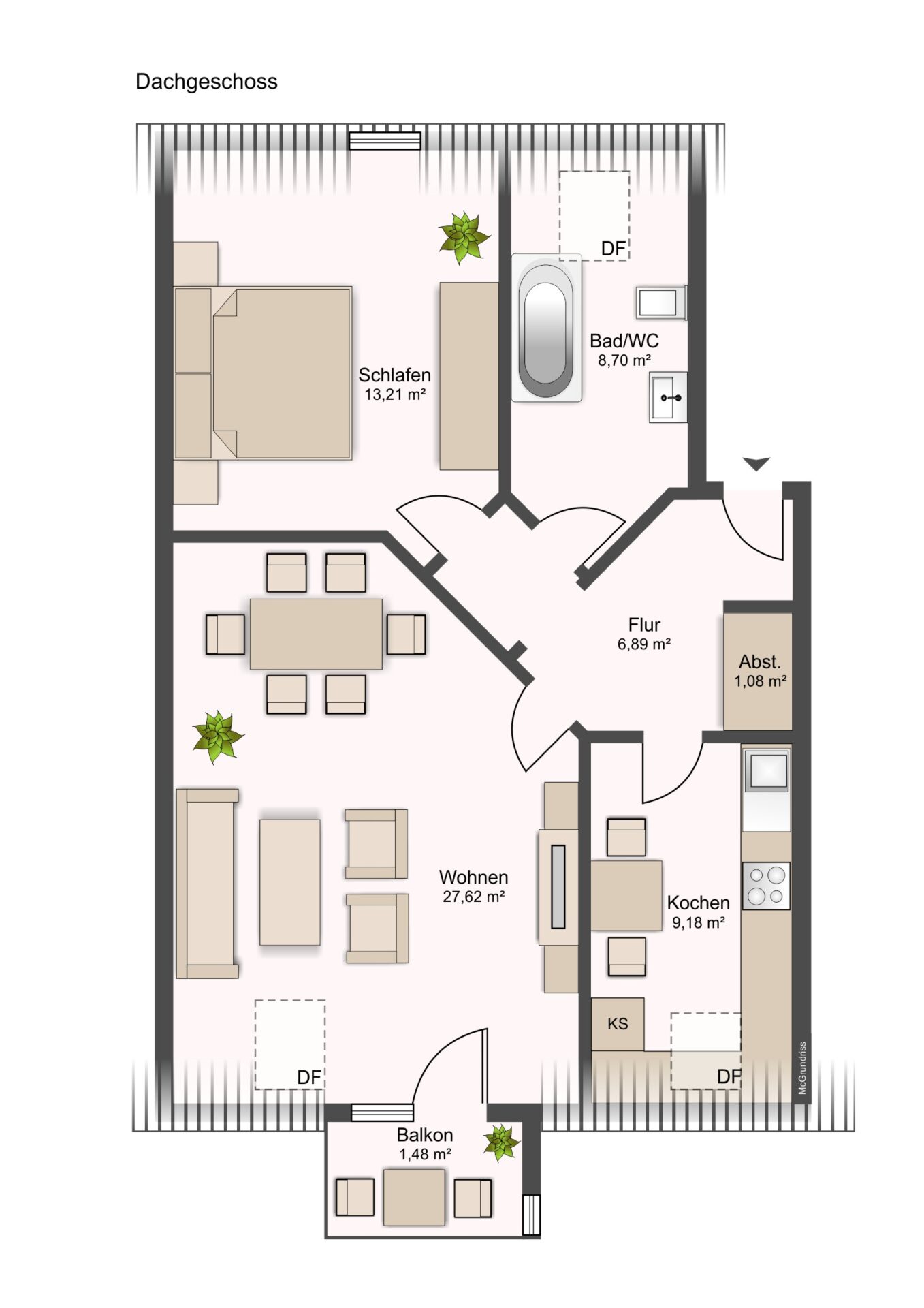 Grundriss - ca. 68,2 m²