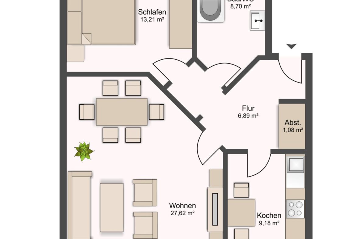 Grundriss - ca. 68,2 m²