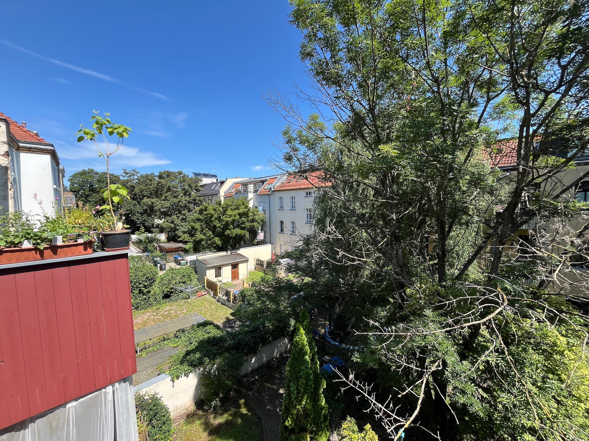 Blick vom Balkon