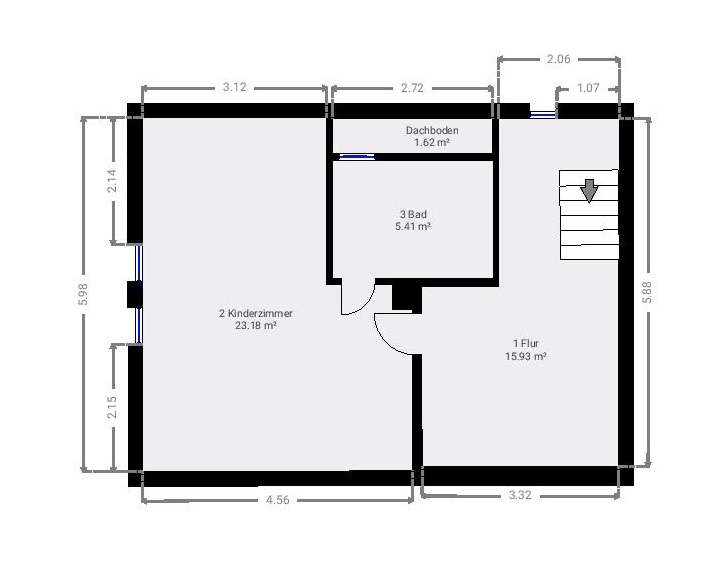 Grundriss Haupthaus Dachgeschoss