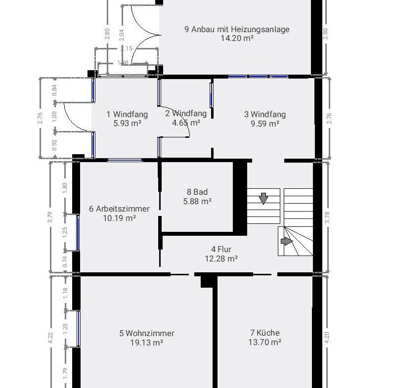 Grundriss Haupthaus Erdgeschoss