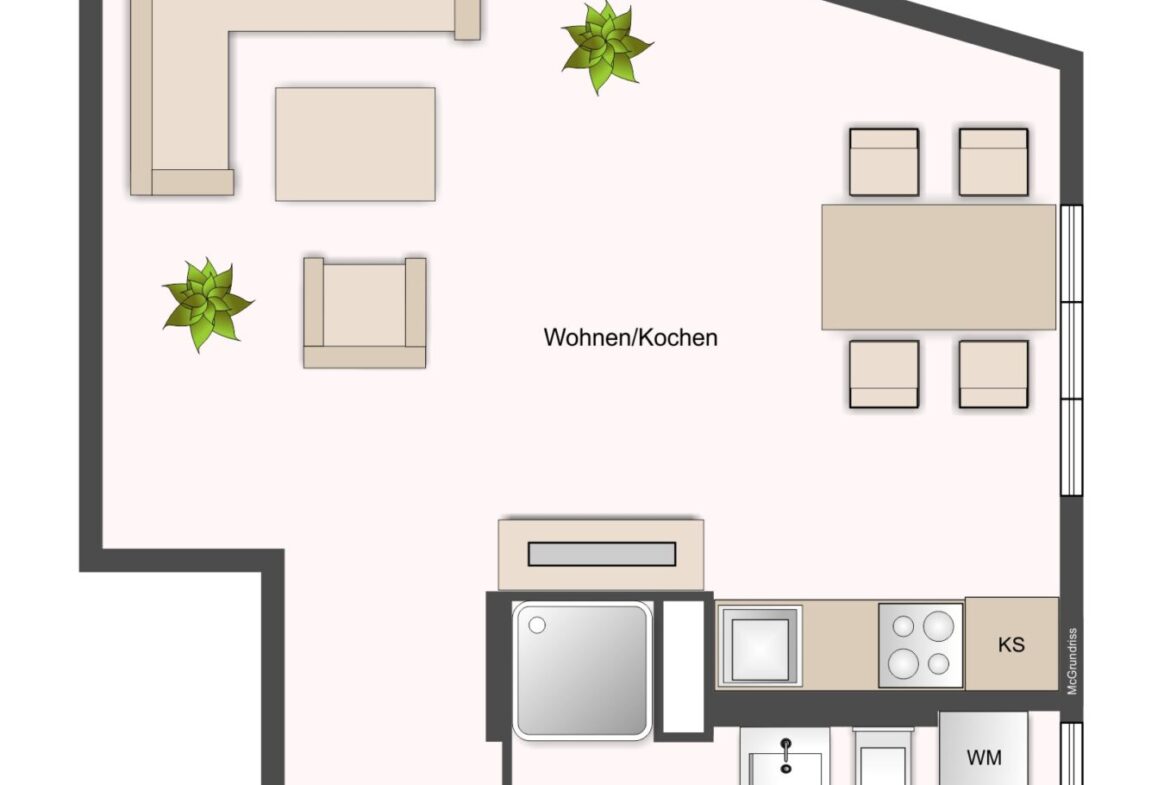 Grundriss - WE01 - 37,07 m²