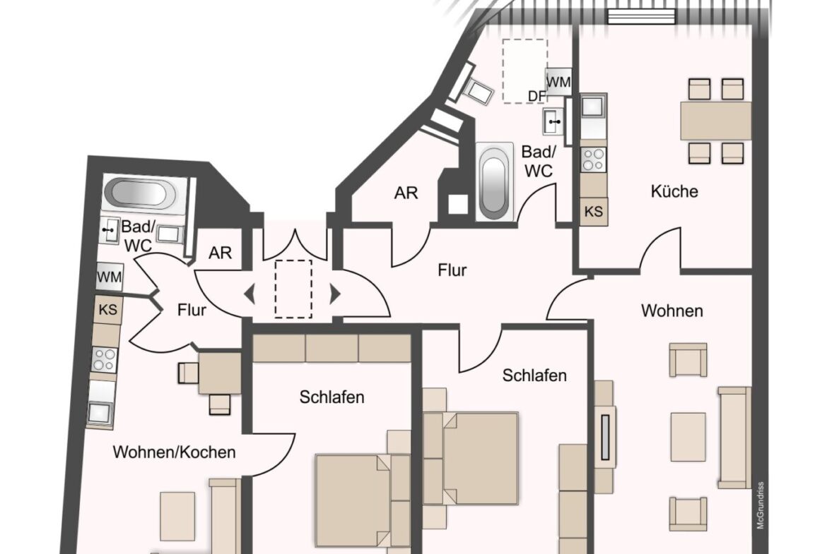 Grundriss gesamt - ca. 108 m²