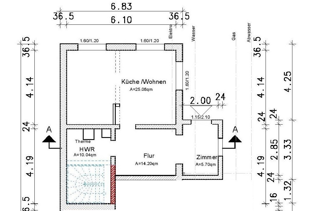 Grundriss EG Haupthaus