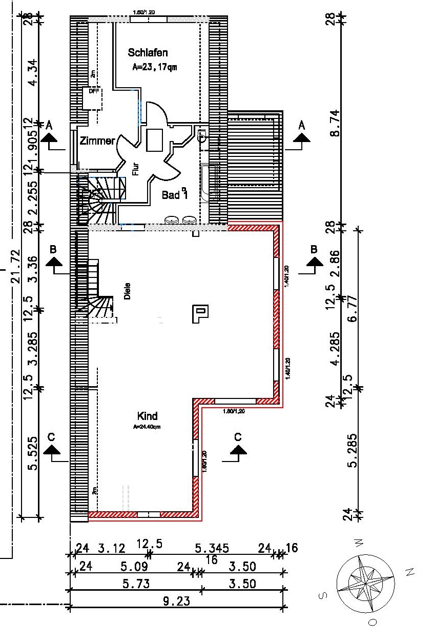 Grundriss DG Bestand+Erweiterung