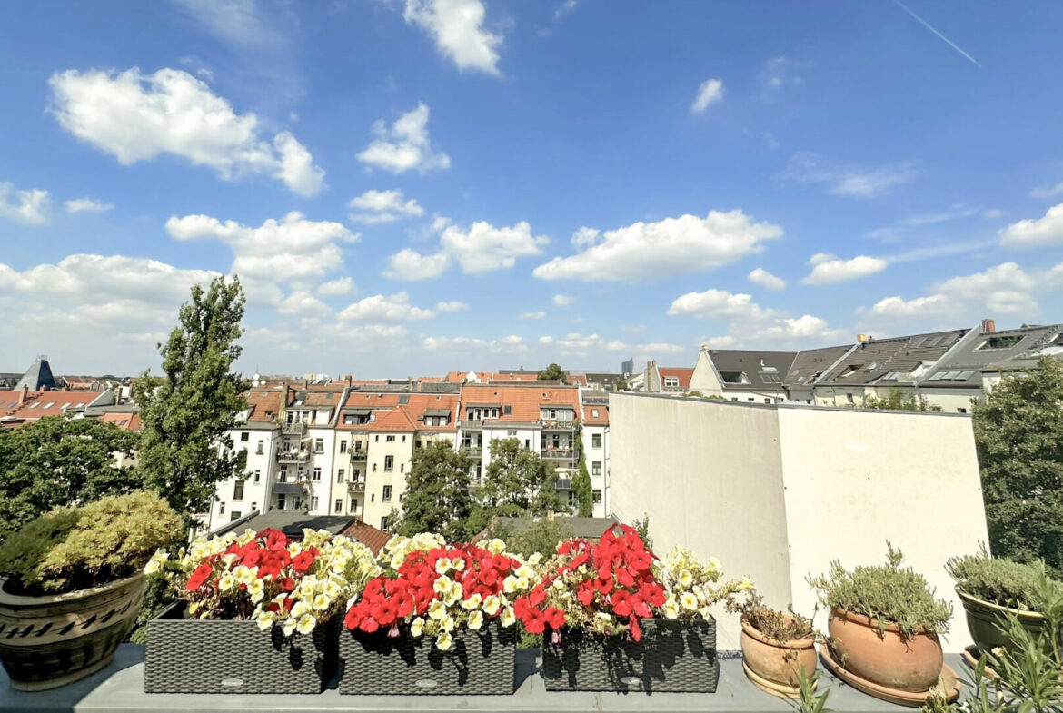 Herrlicher Weitblick von der Dachterrasse