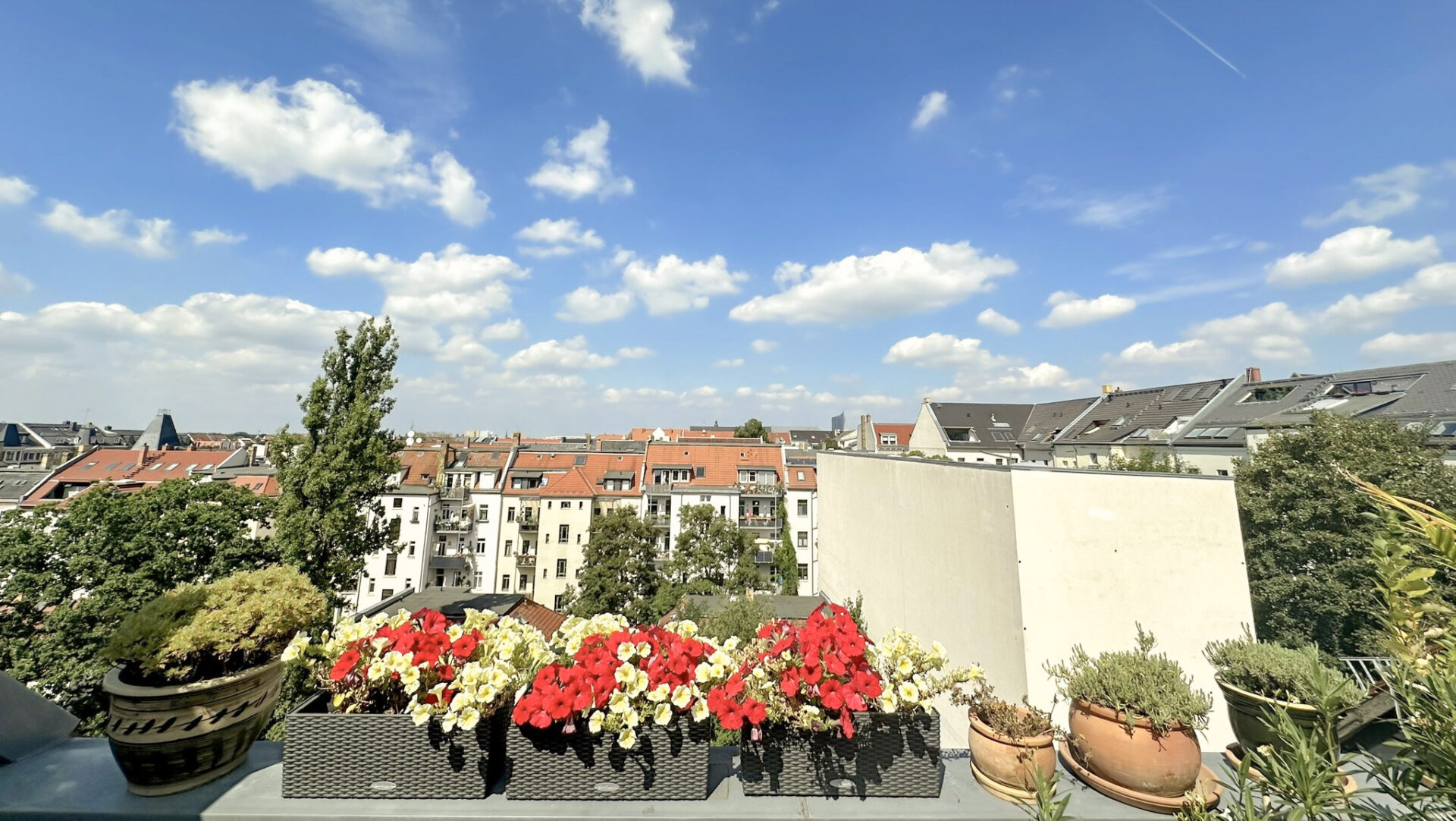 Herrlicher Weitblick von der Dachterrasse