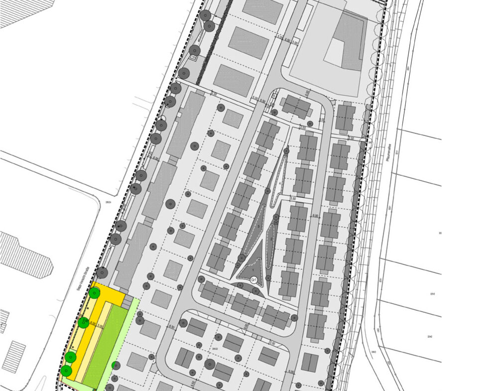 Lageplan mit kennzeichnung Grundstück