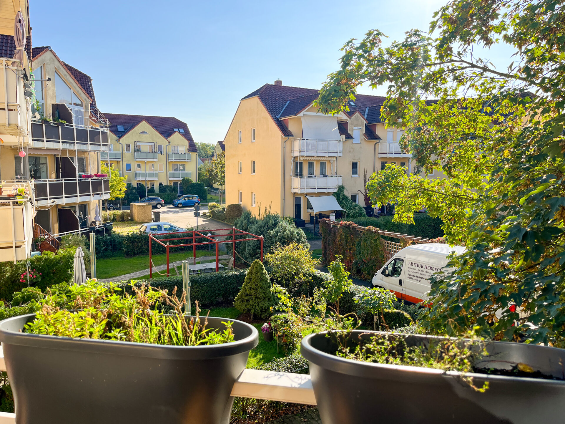 Blick vom Balkon