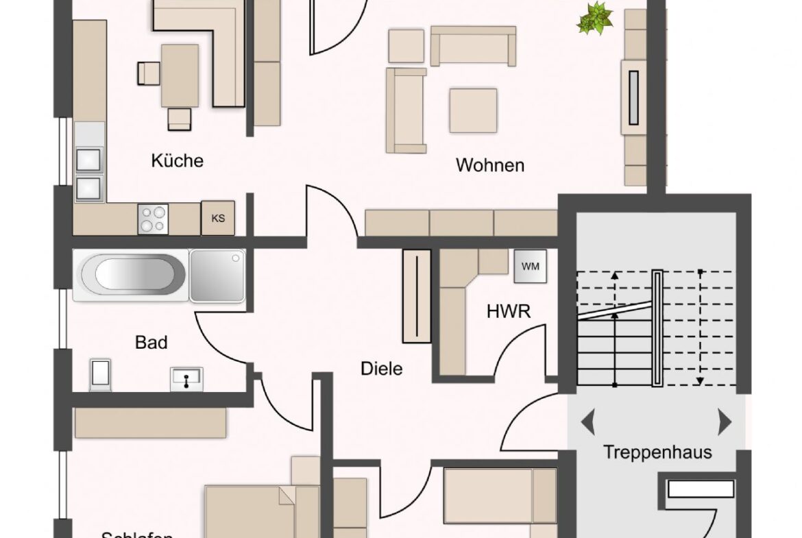 Grundriss Erdgeschosswohnung