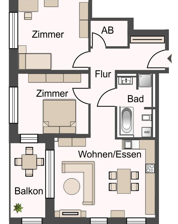 Grundriss - ca. 86 m² Wohnfläche