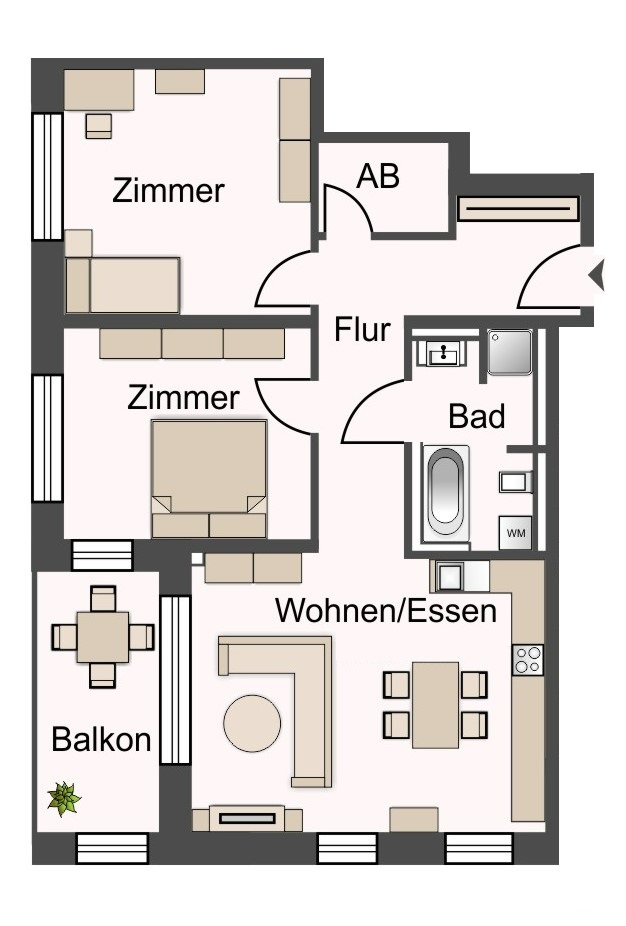 Grundriss - ca. 86 m² Wohnfläche