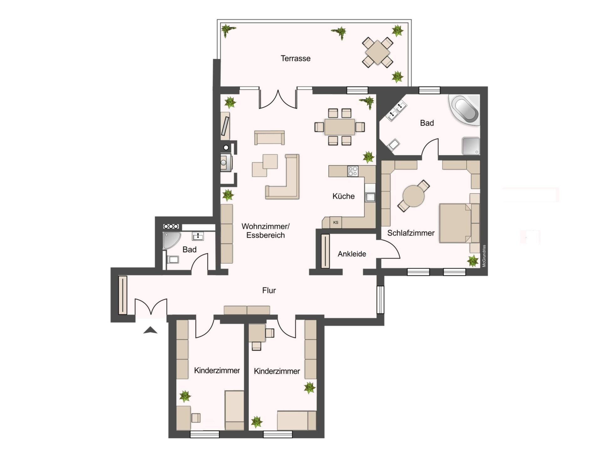 Grundriss - ca. 160 m² Wohnfläche