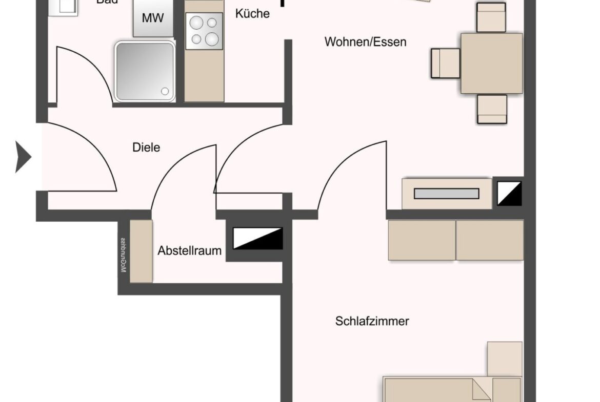 Grundriss - ca. 39 m² Wohnfläche