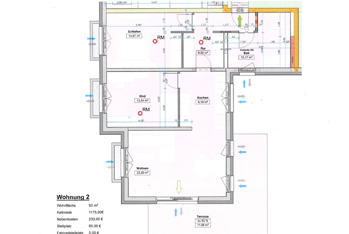 Grundriss WE 2 - EG