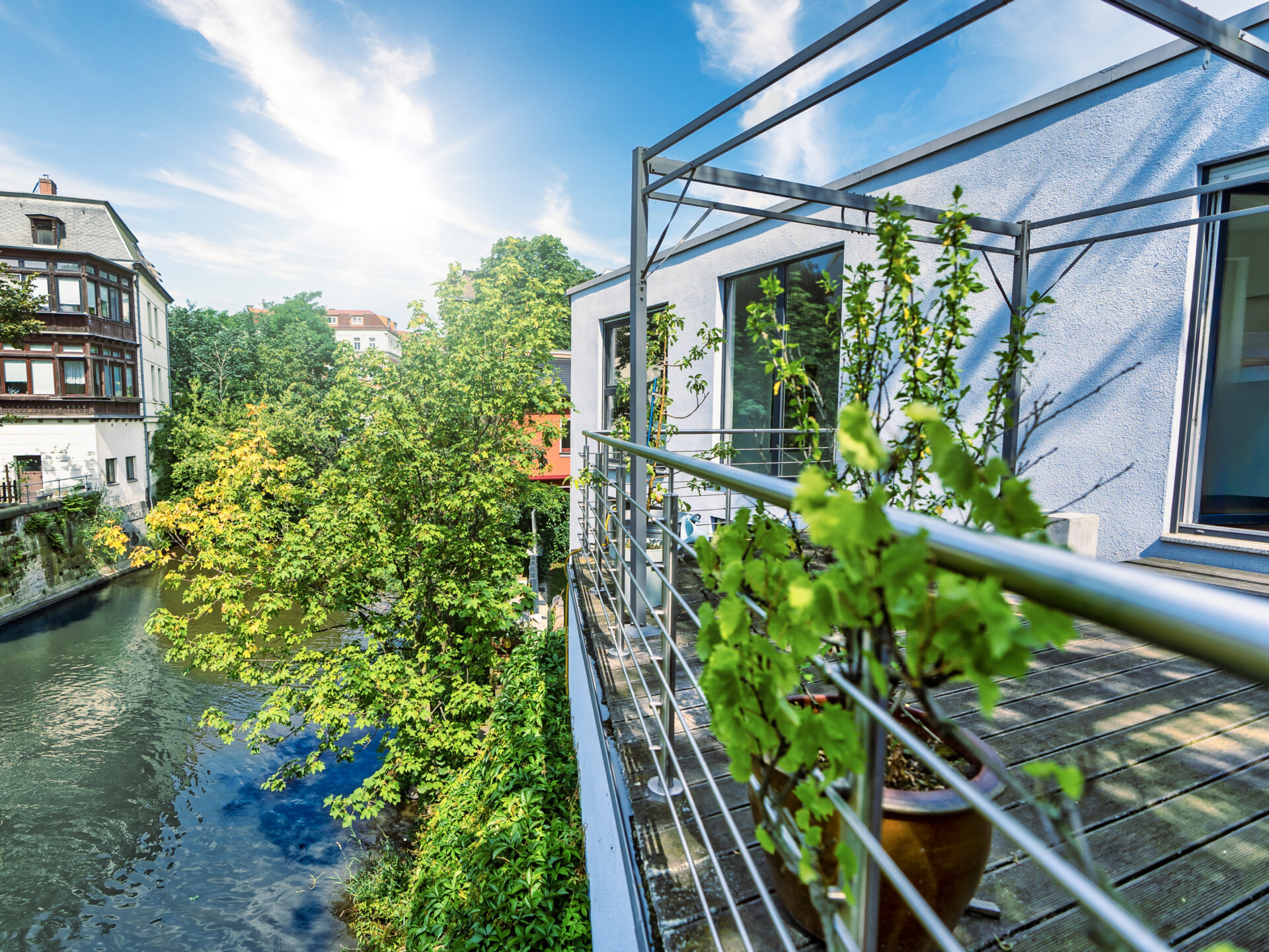 Seitenansicht Dachterrasse