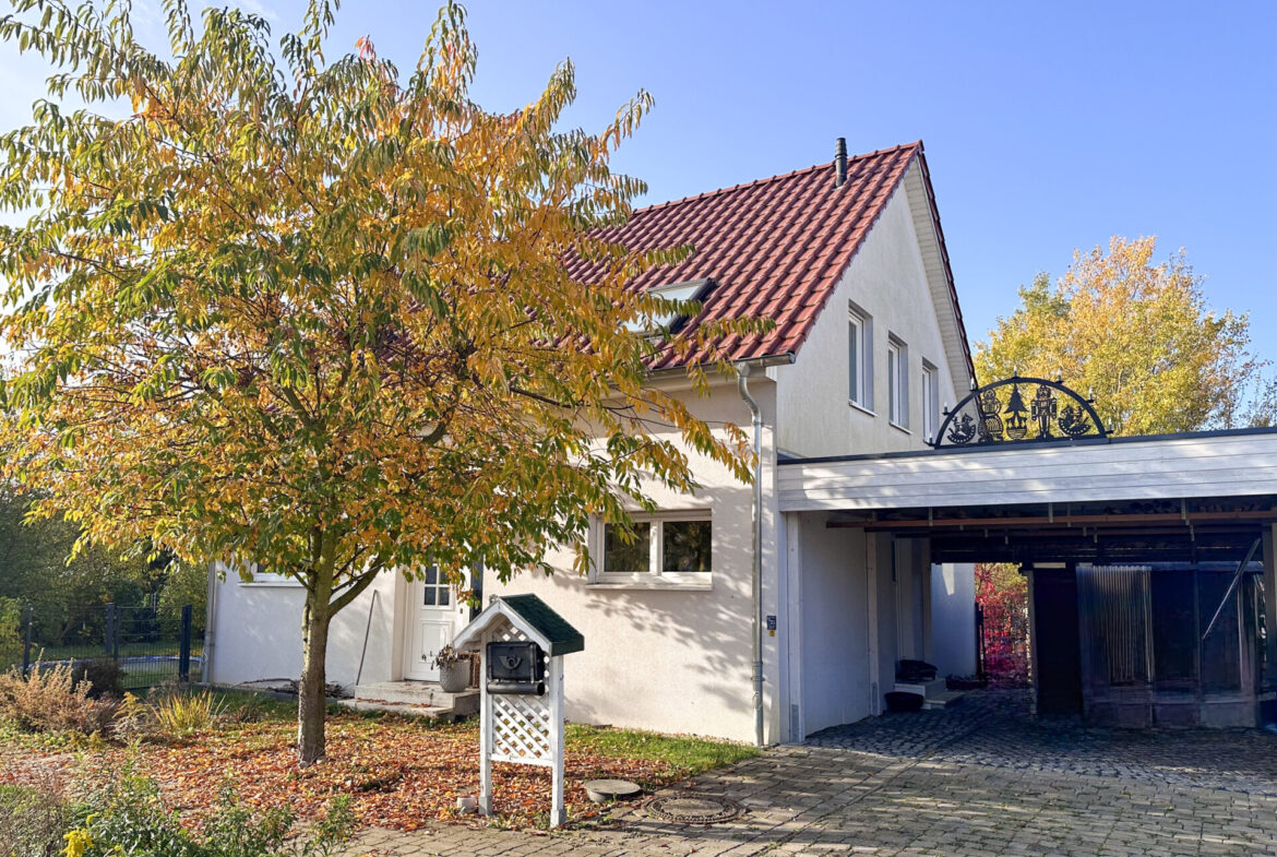 Hausvorderansicht und Carport