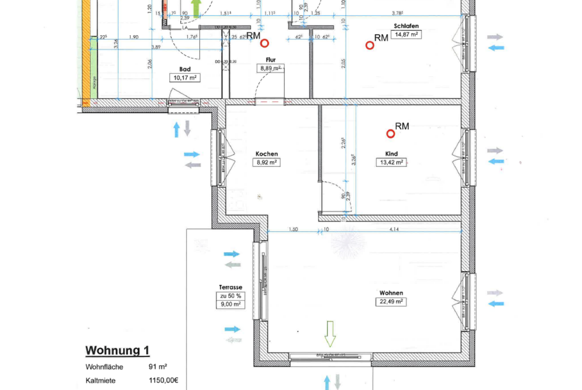 Grundriss WE 1 - EG