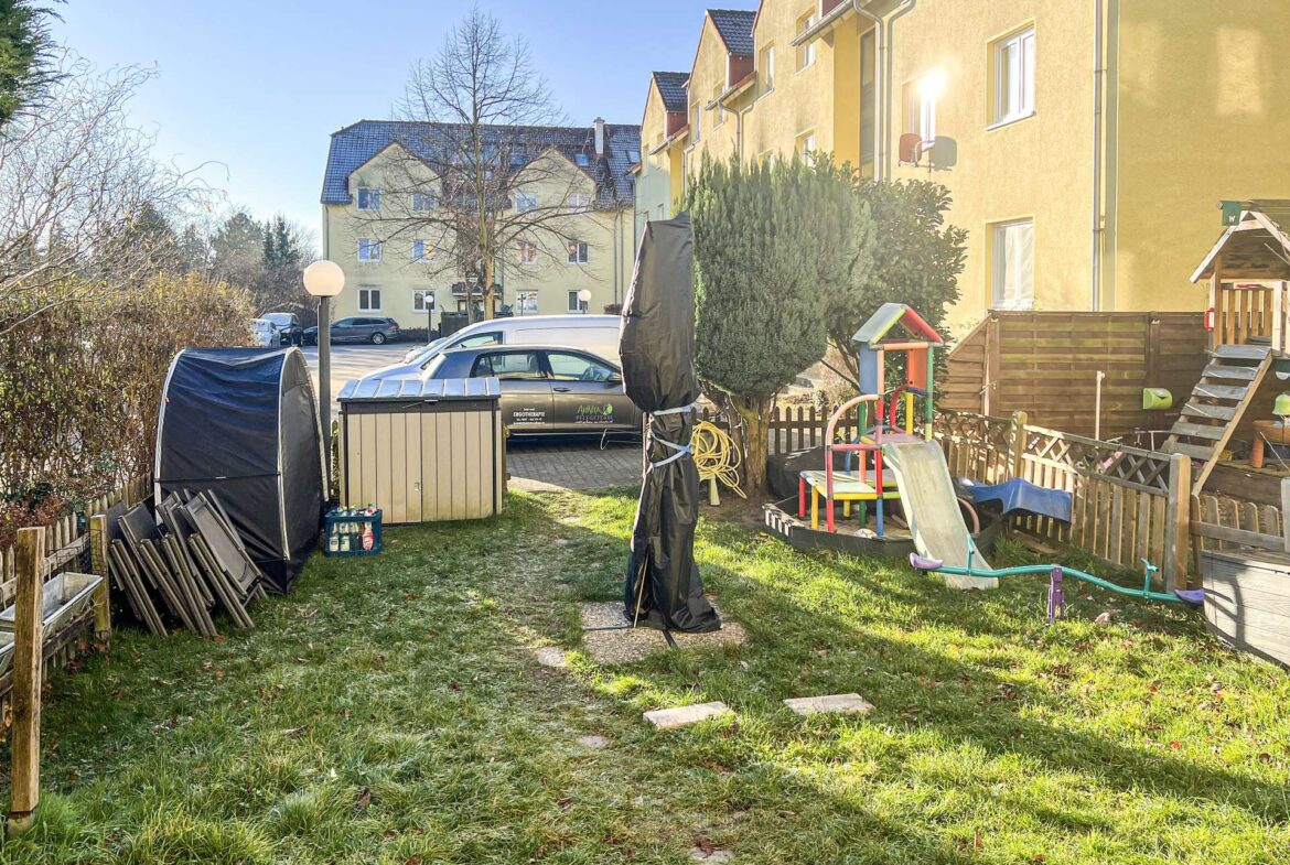 Blick in den großzügigen Gartenanteil