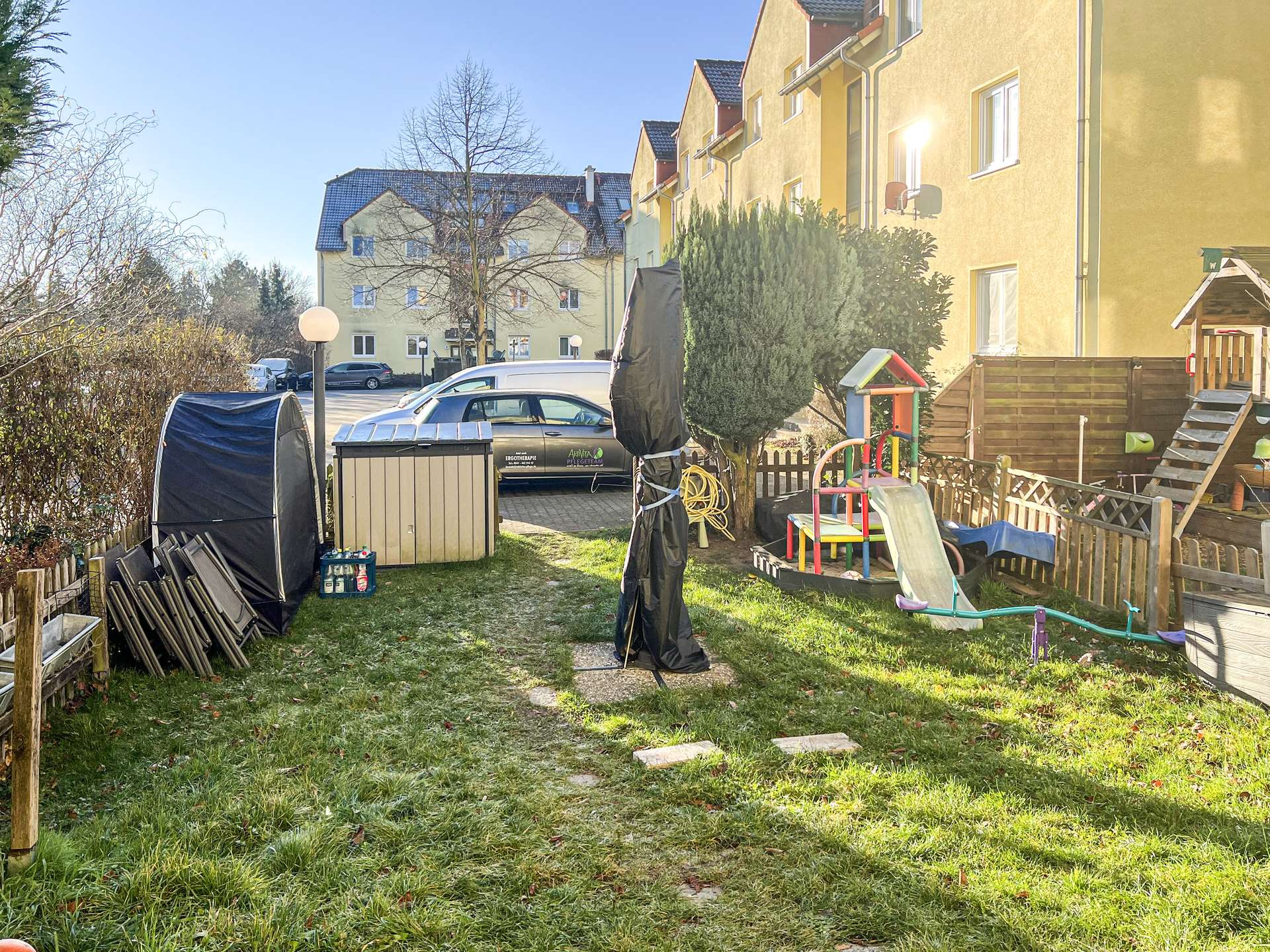 Blick in den großzügigen Gartenanteil