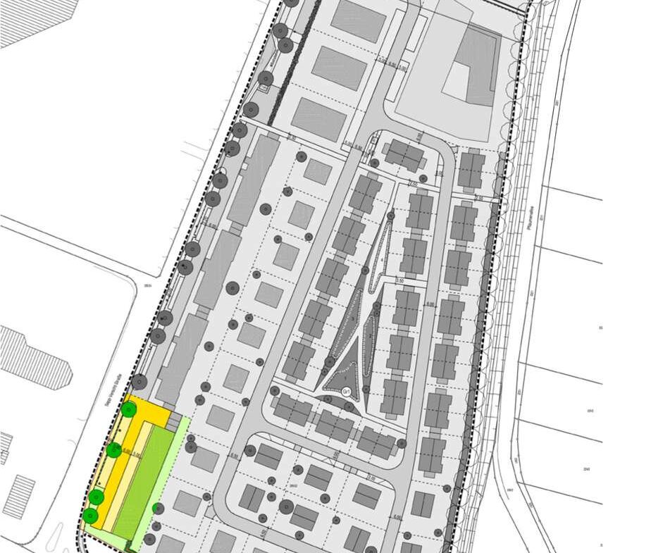 Lageplan mit kennzeichnung Grundstück