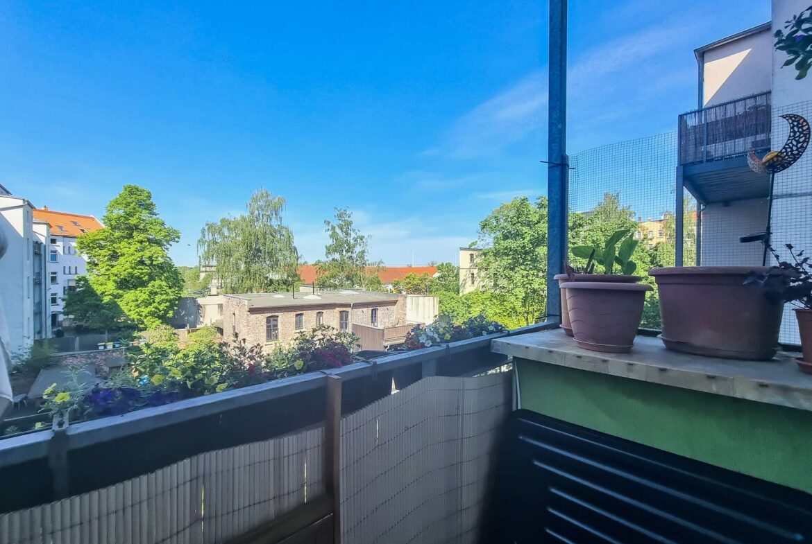 Balkon in Westrichtung