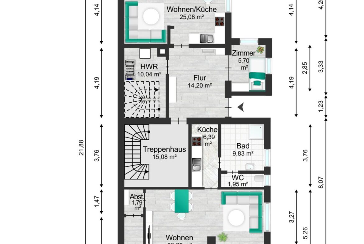 Grundriss EG nach Umbau (Option)