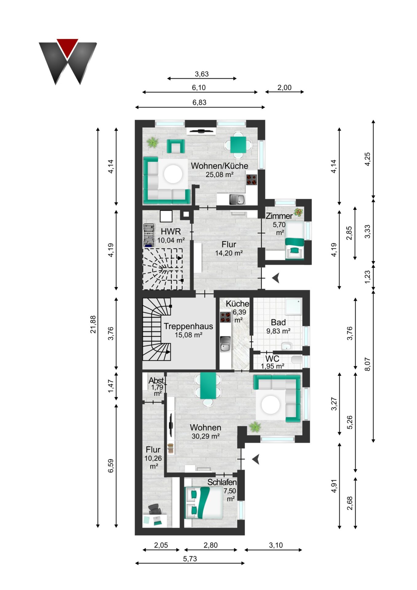 Grundriss EG nach Umbau (Option)