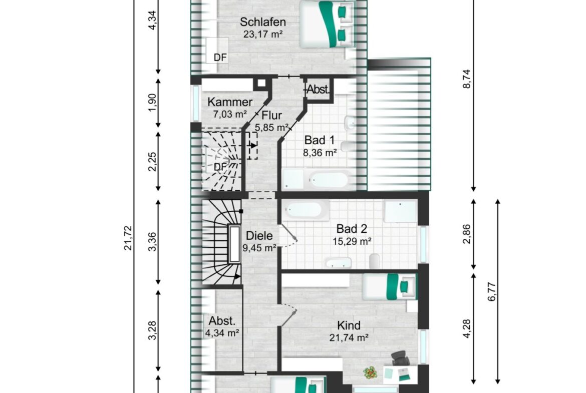 Grundriss DG nach Umbau (Option)