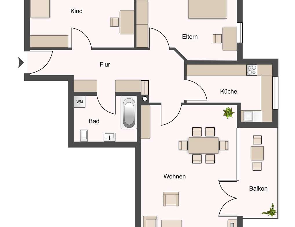 Grundriss ca. 84,63 m²