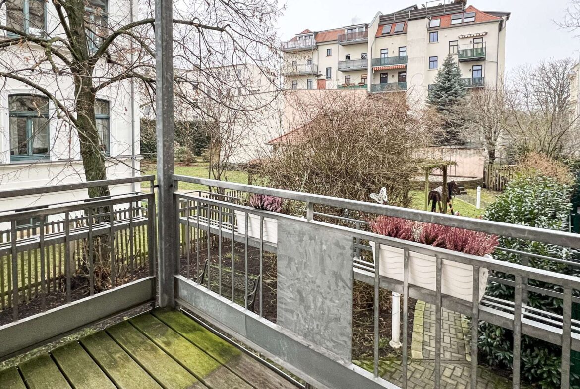 Balkon mit Gartenzugang