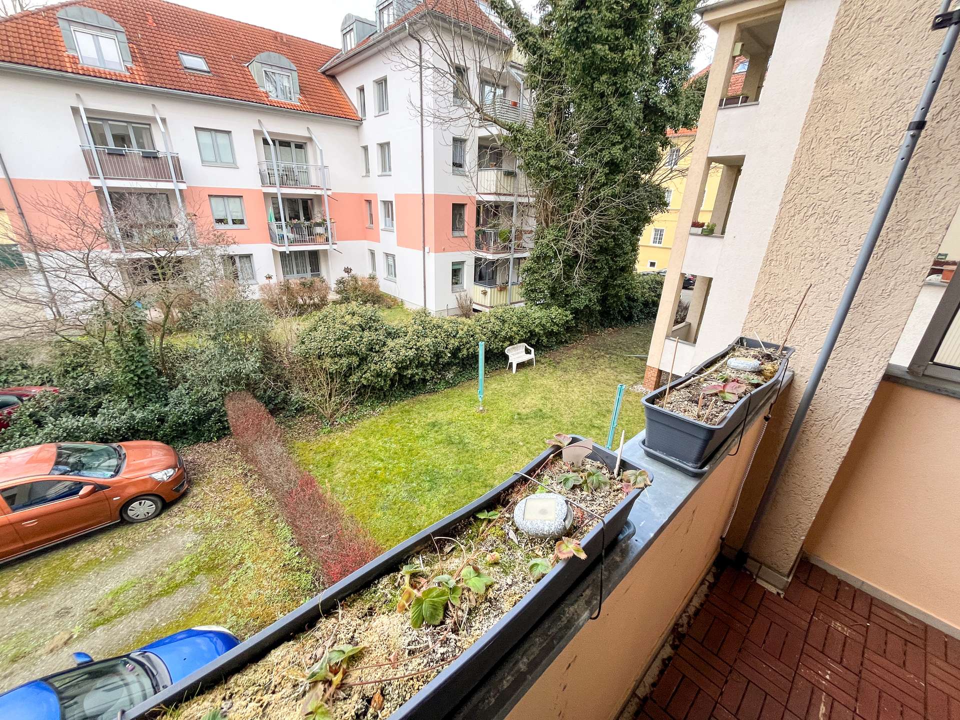 Blick vom Balkon