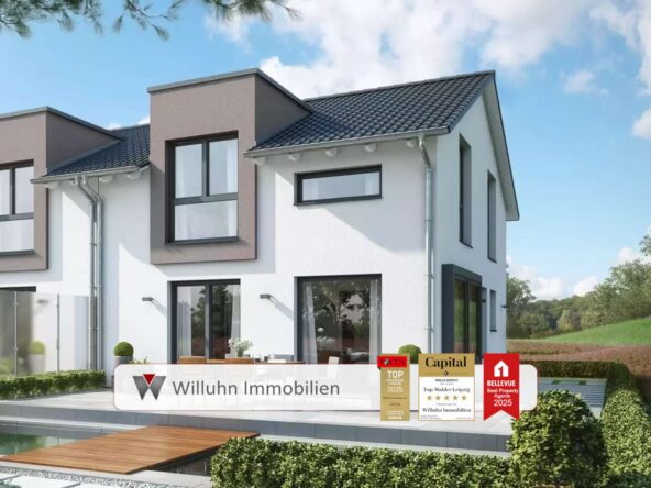 Moderne Doppelhaushälfte - unverbindliche Visualisierung