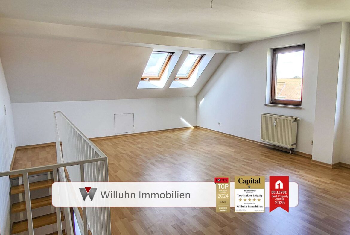 Obergeschoss mit vielen Fenstern 
