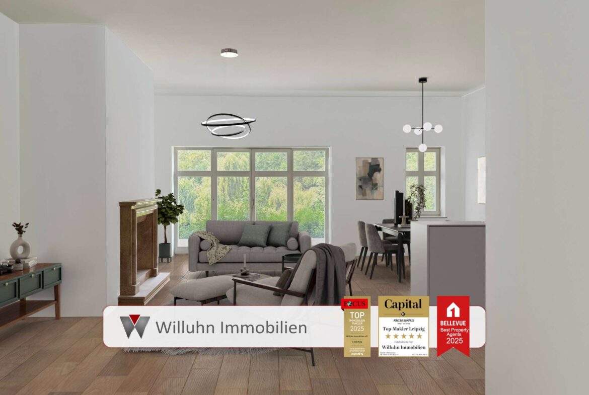 Traumwohnung mit Balkon- Einrichtungsbeispiel