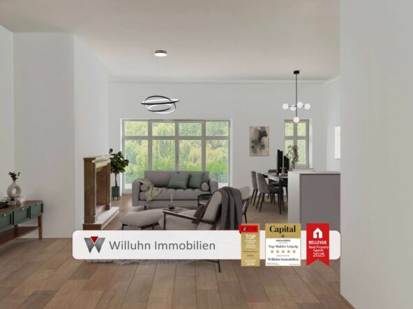 Traumwohnung mit Balkon- Einrichtungsbeispiel