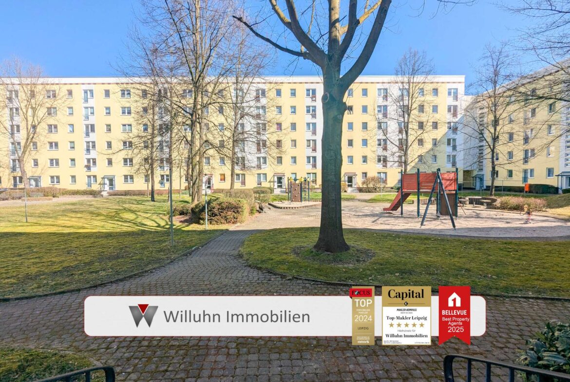 Grünanlagen hinter dem Haus