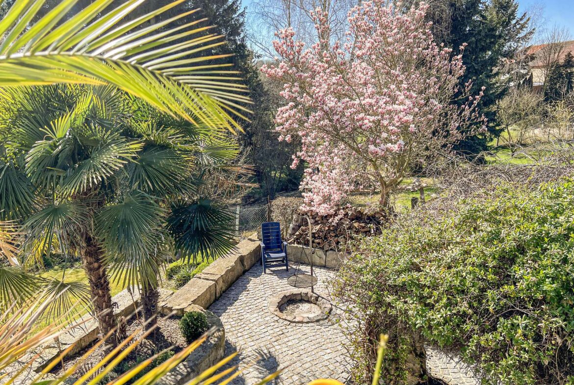 Blick aus dem Poolhaus